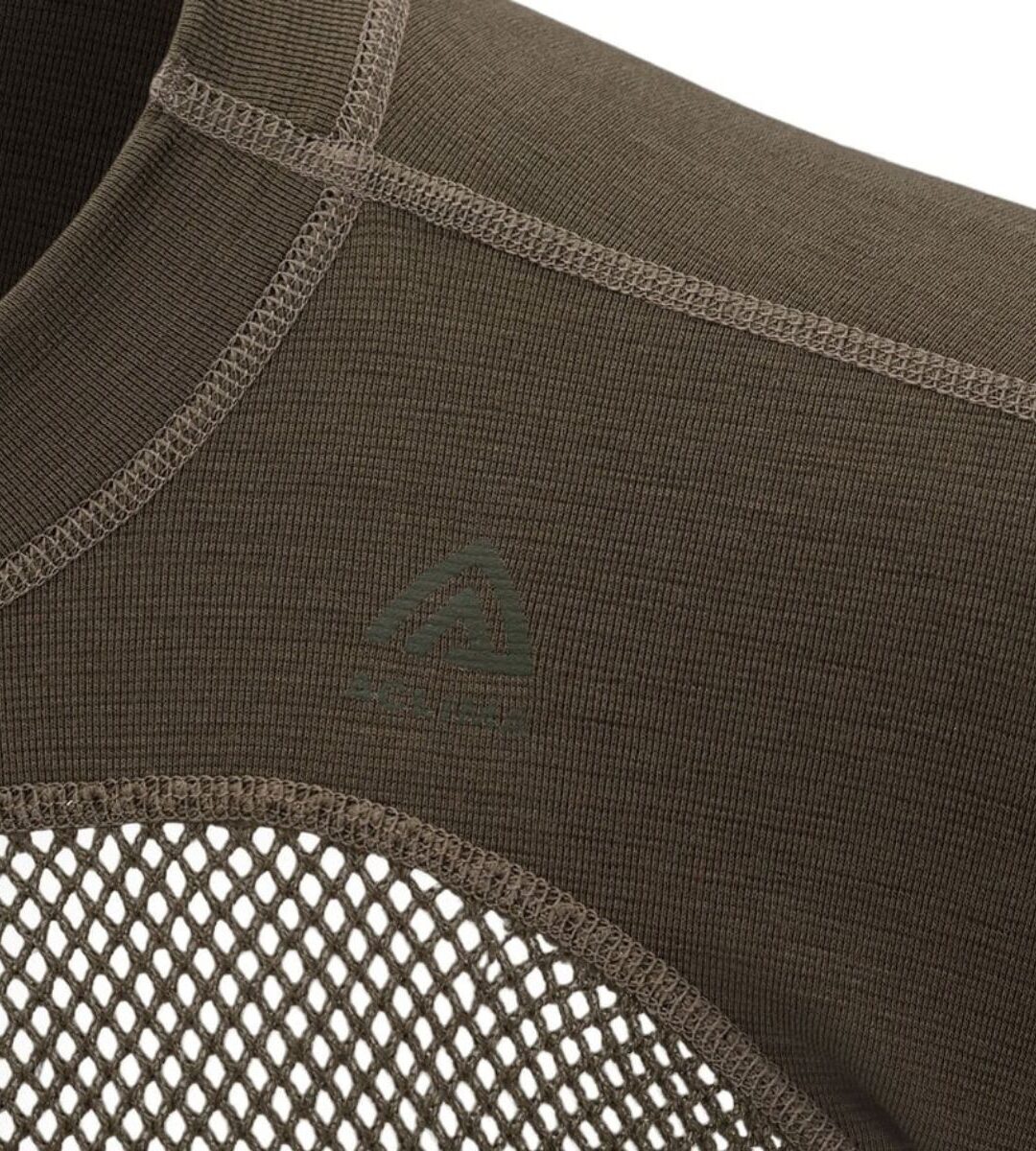 Aclima WoolNet meeste särgi meriinovillase materjali detail
