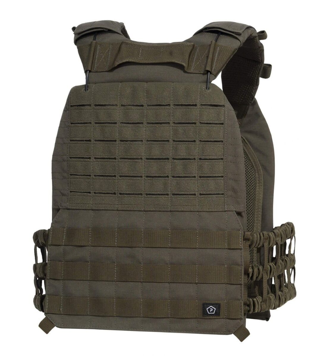 MILON Plate Carrier MK2 plaadikandja tagantvaade evakuatsioonikäepidemega