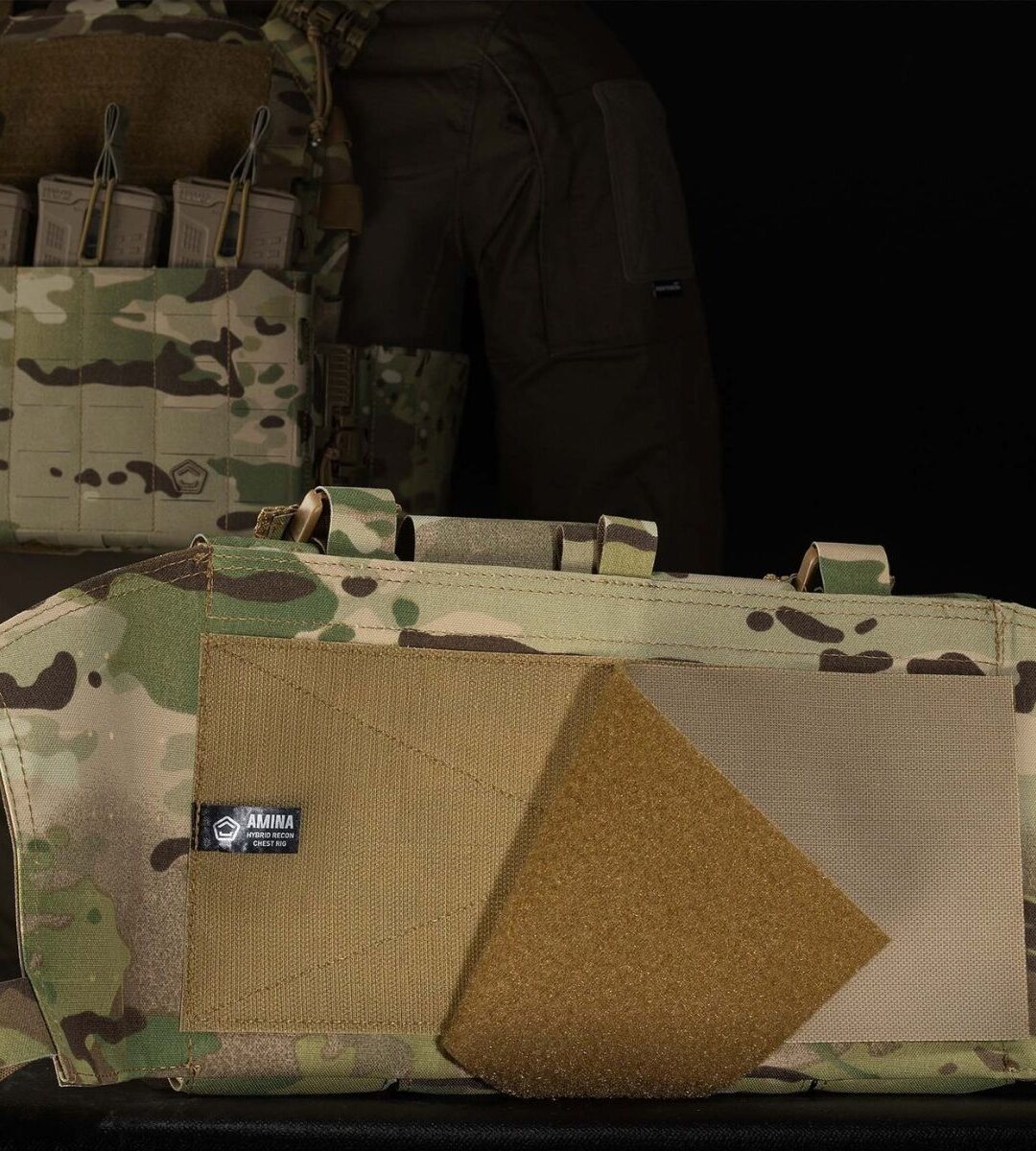 PENTAGON AMINA Hybrid Recon Chest Rig ühendatuna plaatvestiga